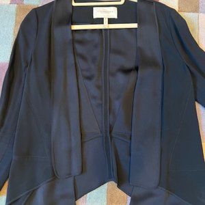 BCBG MaxAzria Runway, black jacket. Flowing asymmetrical lines. Size M